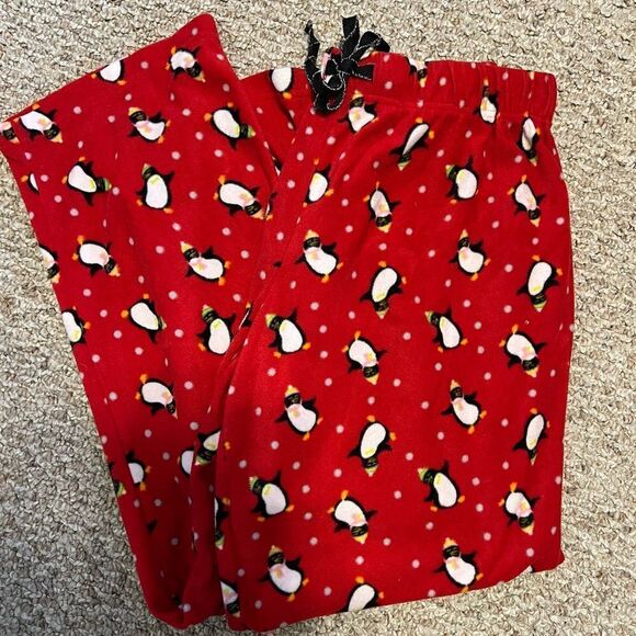 Rene Rofe Winter Penguin Fleece Pajama
Bottoms Red, XL - Picture 6 of 10